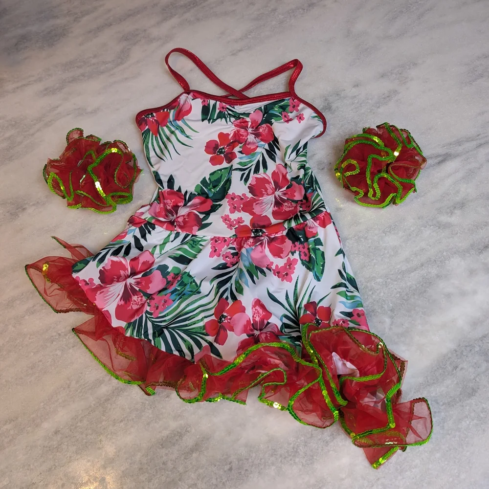 A Wish Come True Mele Kalikimaka LC Dance Costume - Picture 3 of 5